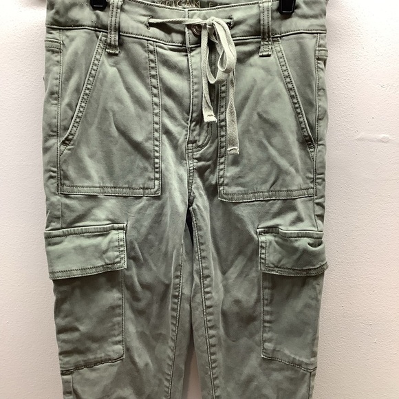 American Eagle Outfitters Size 2 Hi-Rise Olive Jeggings. Preloved - Picture 3 of 8
